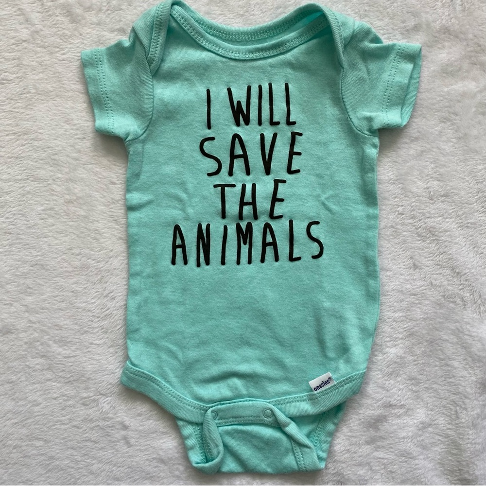 Gerber Onesie Bodysuit Set in Aqua, Brown, Cream - Picture 8 of 8